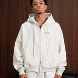 THE BOY ZIP UP - HEATHER GRAY