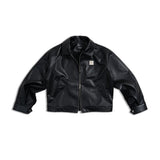 RECLAIM JOY LEATHER JACKET - BLACK
