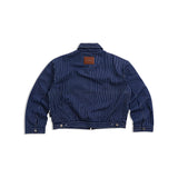 URBAN DENIM WORK JACKET - STRIPED LIGHT BLUE