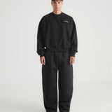 THE B4SE / STRAIGHT-LEG SWEATPANTS - BLACK