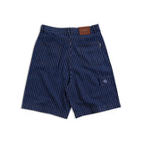 TINY POCKET WIDE-LEG SHORT JEANS [KC GIFT] - STRIPED LIGHT BLUE