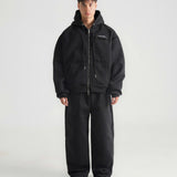 THE B4SE / STRAIGHT-LEG SWEATPANTS - BLACK