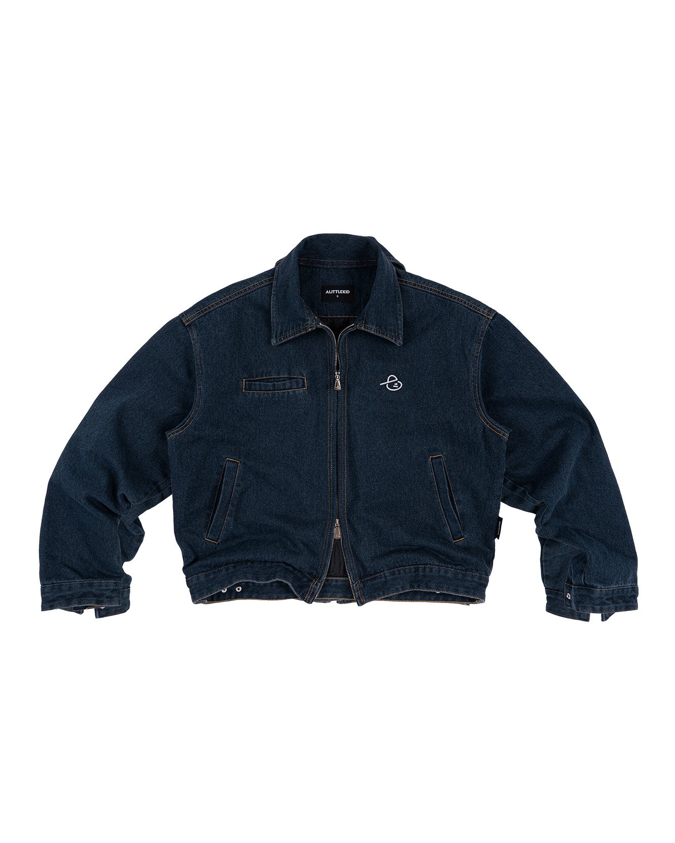 EMBLEM DENIM WORK JACKET - LIGHT BLUE