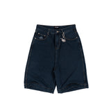 TINY POCKET WIDE-LEG SHORT JEANS [KC GIFT] - DARK BLUE