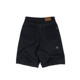 TINY POCKET WIDE-LEG SHORT JEANS [KC GIFT] - BLACK