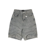 TINY POCKET WIDE-LEG SHORT JEANS [KC GIFT] - LIGHT BLUE
