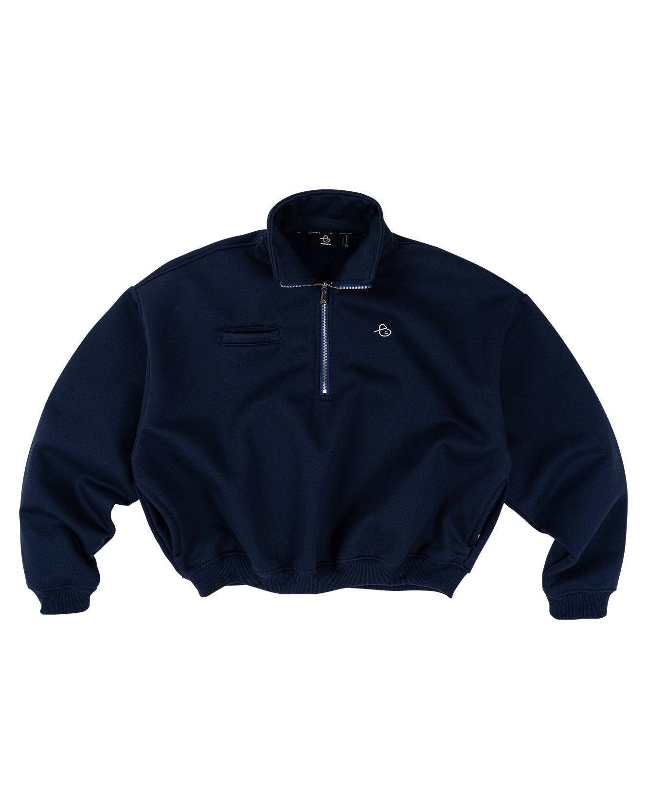 CASUAL QUATER ZIP - BLACK