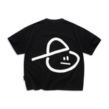 EMBLEM BOXY TEE - BLACK