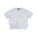 EMBLEM BOXY TEE - HEATHER GRAY