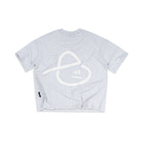 EMBLEM BOXY TEE - HEATHER GRAY