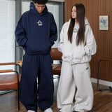 RECLAIM JOY BOXY HOODIE - NAVY