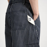 SMART HOOK WIDE LEG KHAKI PANTS [KC GIFT] - STRIPED LIGHT BLUE