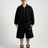 COZY BERMUDA SHORTS [KC GIFT] - BLACK