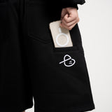 COZY BERMUDA SHORTS [KC GIFT] - BLACK
