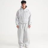 THE B4SE / BOXY ZIP UP - HEATHER GRAY