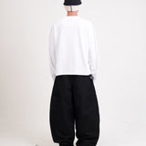 ZONE LONG SLEEVE BOXY TEE - WHITE