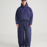 THE B4SE / BOXY HOODIE - NAVY