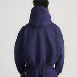 THE B4SE / BOXY HOODIE - NAVY