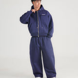 THE B4SE / BOXY ZIP UP - NAVY