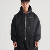 THE B4SE / BOXY ZIP UP - BLACK