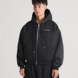 THE B4SE / BOXY ZIP UP - BLACK