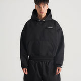 THE B4SE / BOXY HOODIE - BLACK