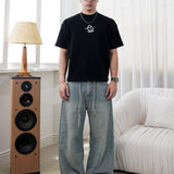 EMBLEM BOXY TEE - BLACK