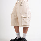 DUAL LAYER CARGO SHORTS [KC GIFT] - ECRU