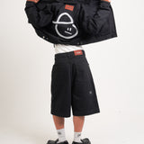 TINY POCKET WIDE-LEG SHORT JEANS [KC GIFT] - BLACK