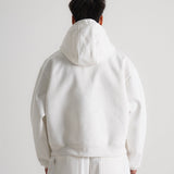 THE B4SE / BOXY ZIP UP - WHITE