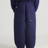 THE B4SE / STRAIGHT-LEG SWEATPANTS - NAVY