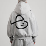 RECLAIM JOY BOXY HOODIE - HEATHER CHARCOAL