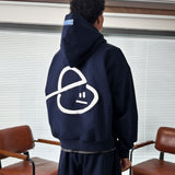 RECLAIM JOY BOXY HOODIE - NAVY