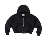 THE B4SE / BOXY ZIP UP - BLACK