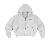 THE B4SE / BOXY ZIP UP - HEATHER GRAY