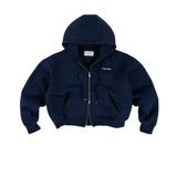 THE B4SE / BOXY ZIP UP - NAVY
