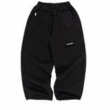 THE B4SE / WIDE-LEG SWEATPANTS - BLACK