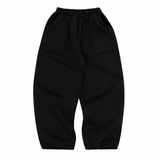 THE B4SE / WIDE-LEG SWEATPANTS - BLACK