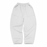 THE B4SE / WIDE-LEG SWEATPANTS - HEATHER GRAY