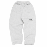 THE B4SE / WIDE-LEG SWEATPANTS - HEATHER GRAY