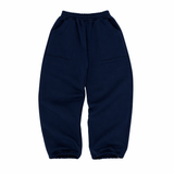 THE B4SE / WIDE-LEG SWEATPANTS - NAVY