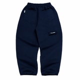 THE B4SE / WIDE-LEG SWEATPANTS - NAVY