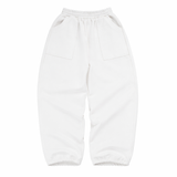 THE B4SE / WIDE-LEG SWEATPANTS - WHITE