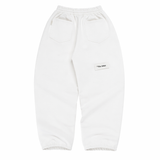 THE B4SE / WIDE-LEG SWEATPANTS - WHITE