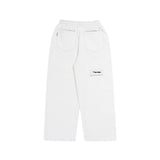 THE B4SE / STRAIGHT-LEG SWEATPANTS - WHITE