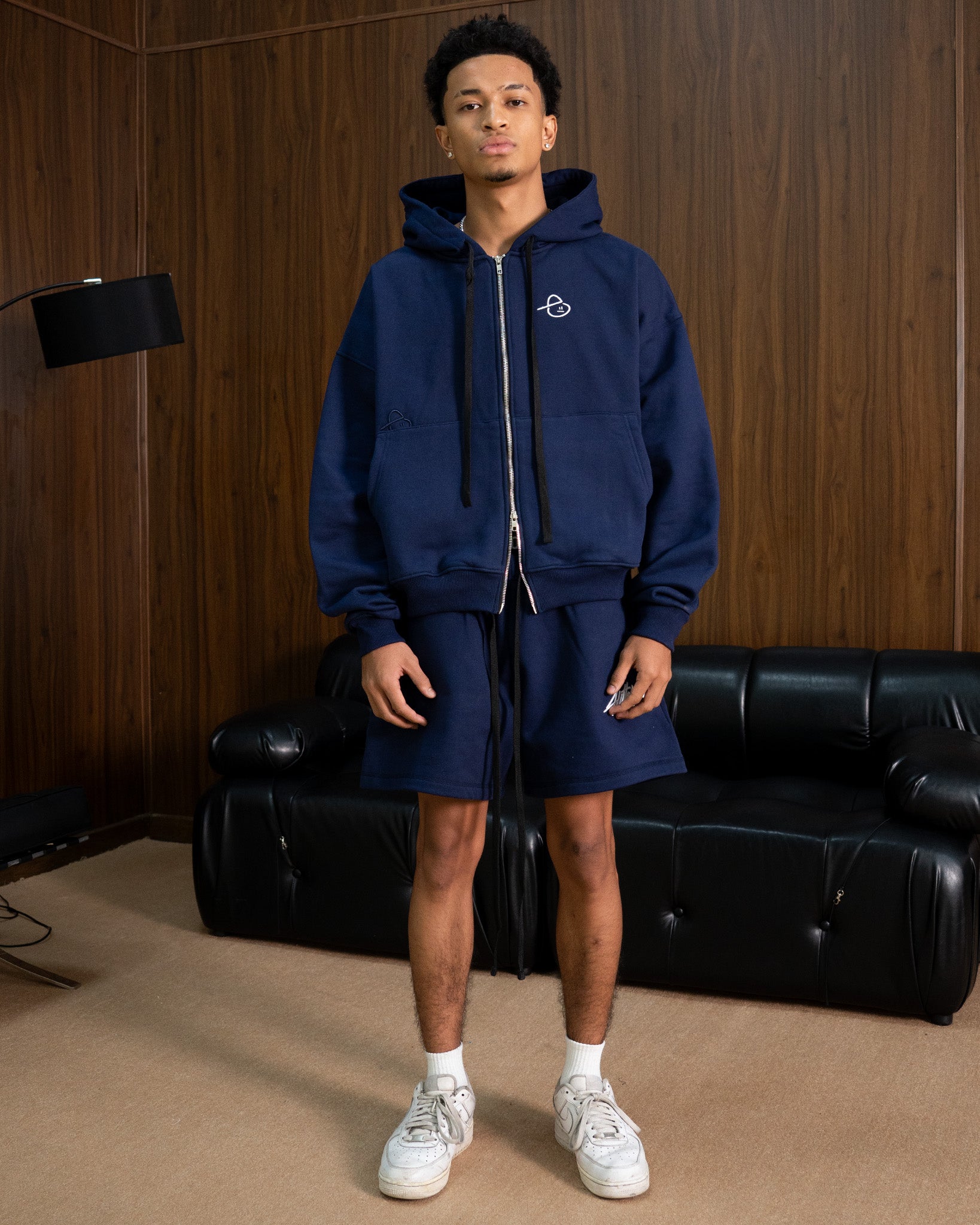 ESSENTIALS ZIP UP - NAVY