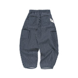 SMART HOOK WIDE LEG KHAKI PANTS [KC GIFT] - STRIPED BLUE