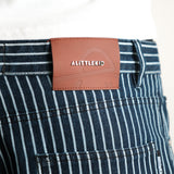 TINY POCKET WIDE-LEG SHORT JEANS [KC GIFT] - STRIPED LIGHT BLUE