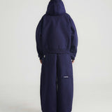 THE B4SE / STRAIGHT-LEG SWEATPANTS - NAVY